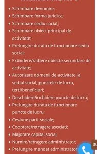 Infiintari - modificari firme Bucuresti