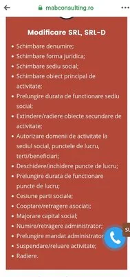 Infiintari - modificari firme Bucuresti