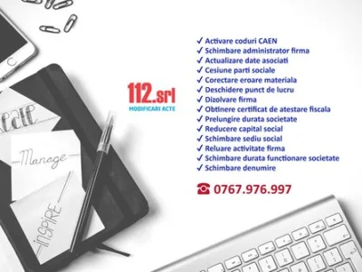Infiintare firme - intocmire si modificari acte - Bucuresti