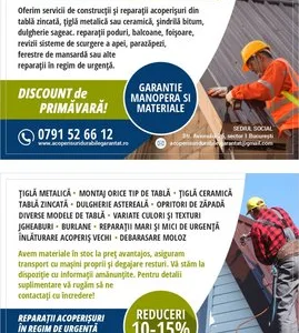 Montaj si reparatii acoperisuri