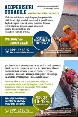 Montaj si reparatii acoperisuri