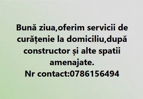 Servicii de curatenie