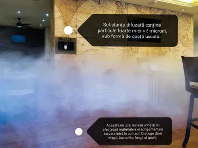 Servicii premium de dezinfectie prin nebulizare