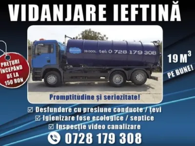 Vidanjare si Desfundare ieftina Berceni