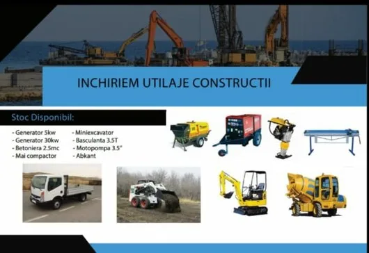 Inchiriere utilaje constructii