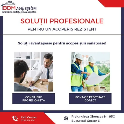 Comercializare si montare sisteme de acoperis - Bucuresti