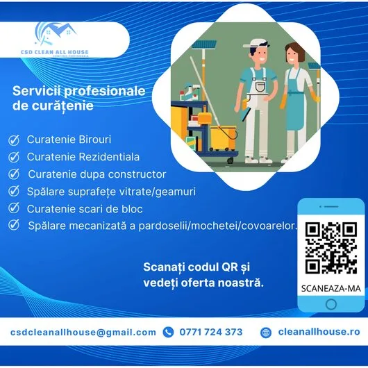 Servicii profesionale de curatenie