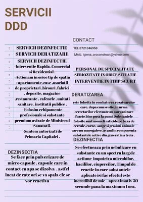 Servicii ddd non stop Bucuresti si Ilfov