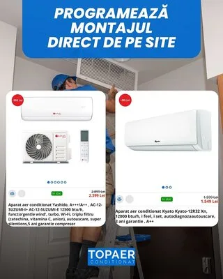 Livrare - montaj - reparatii aparate de aer conditionat Bucuresti