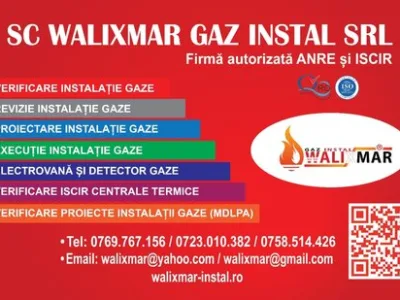Proiectare - executie - verificare instalatii gaze Bucuresti