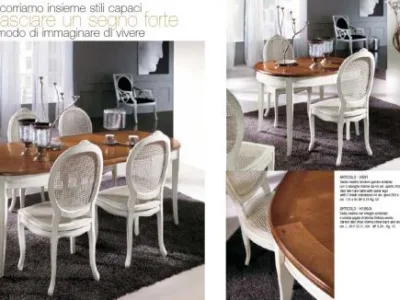 Mobilier Stil din lemn masiv - Vinerea / Alba