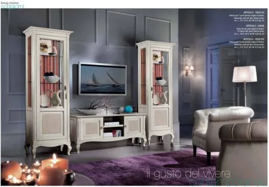 Mobilier Stil din lemn masiv - Vinerea / Alba
