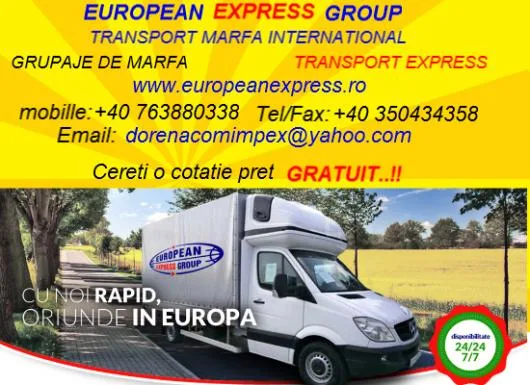 Transport marfa international in regim express - Dragasani / Valcea