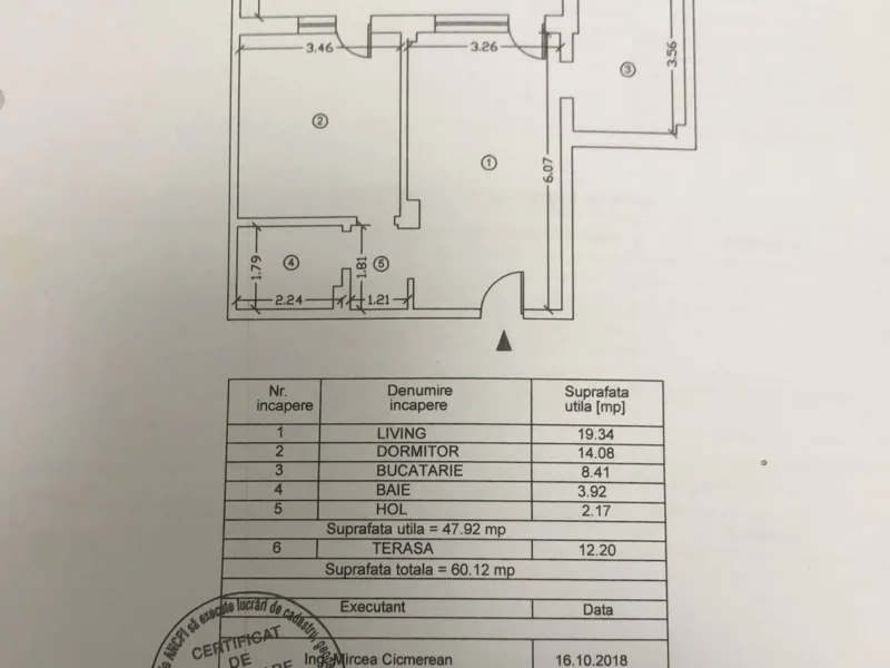 Apartament 2 camere, vedere la mare, 100 metri de plaja