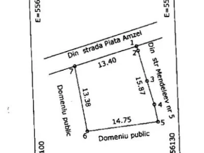 Vânzare 207 mp teren Piața Amzei