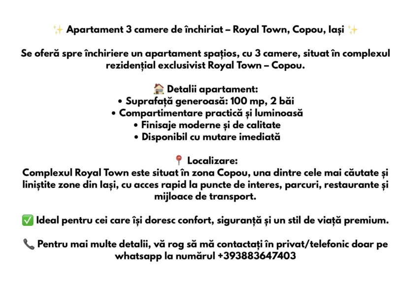 Apartament Iași